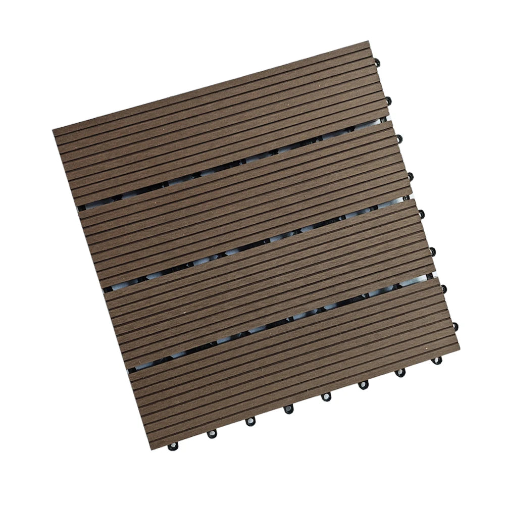 WPC Deck Tiles Outdoor Balcony Easy Interlocking Installation