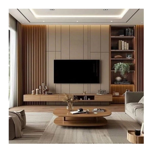 Modern Pantry Living White Oak TV Room