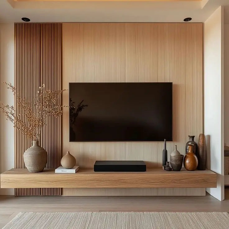 Modern Pantry Living White Oak TV