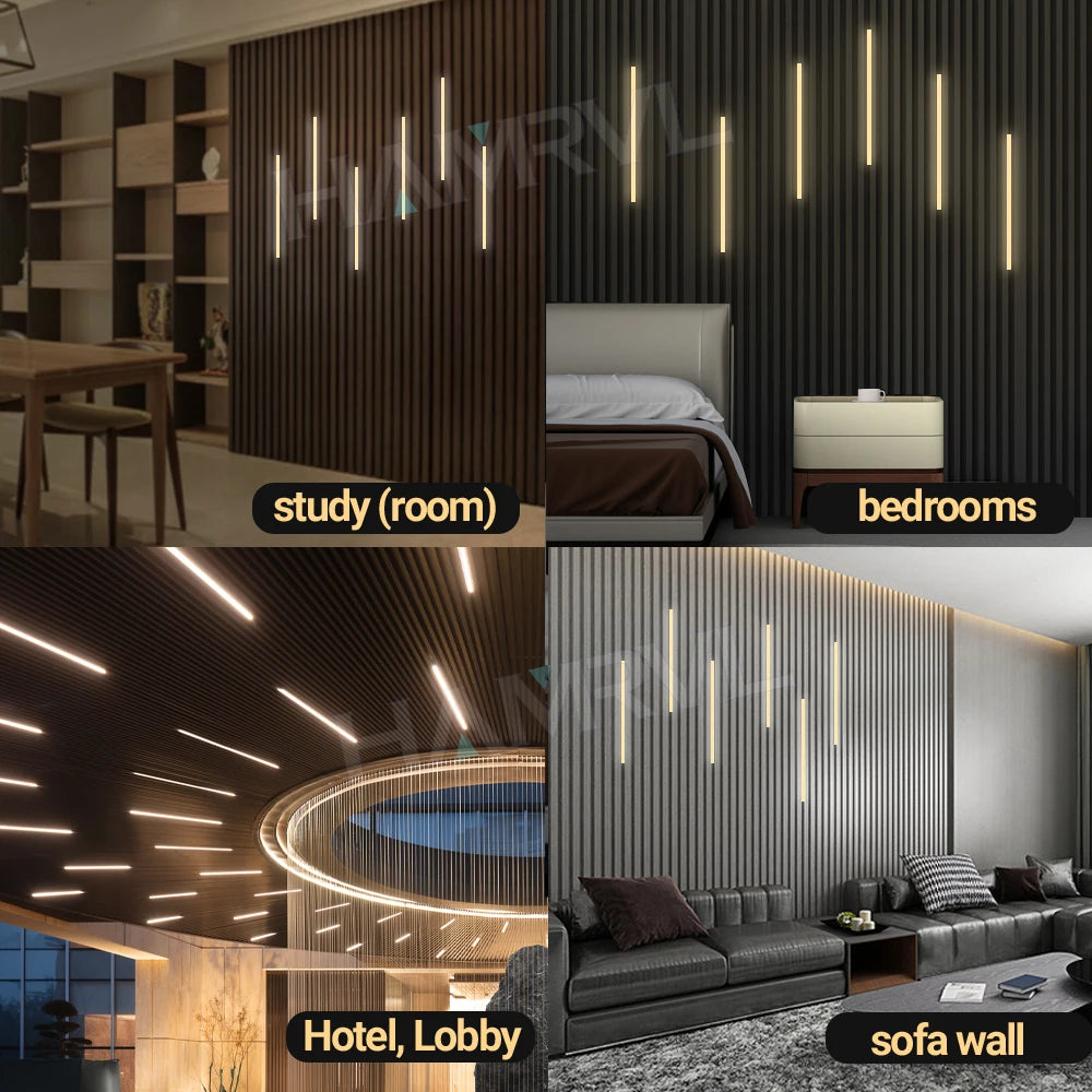 Touch Sensor LED for Wood Slat Wall Panels Decor