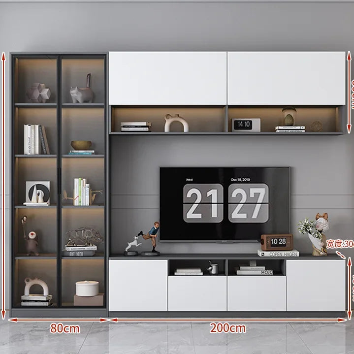 TV cabinet integrated combination light luxury