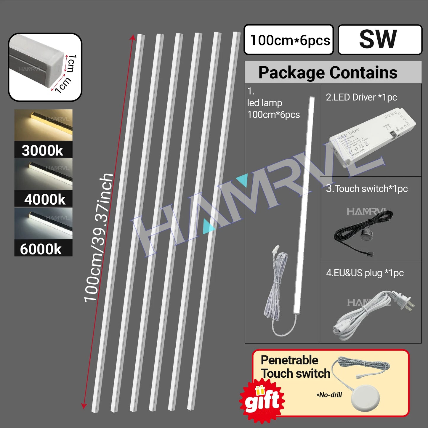 LED Strip Light for Wood Slat Wall Panel No-drill