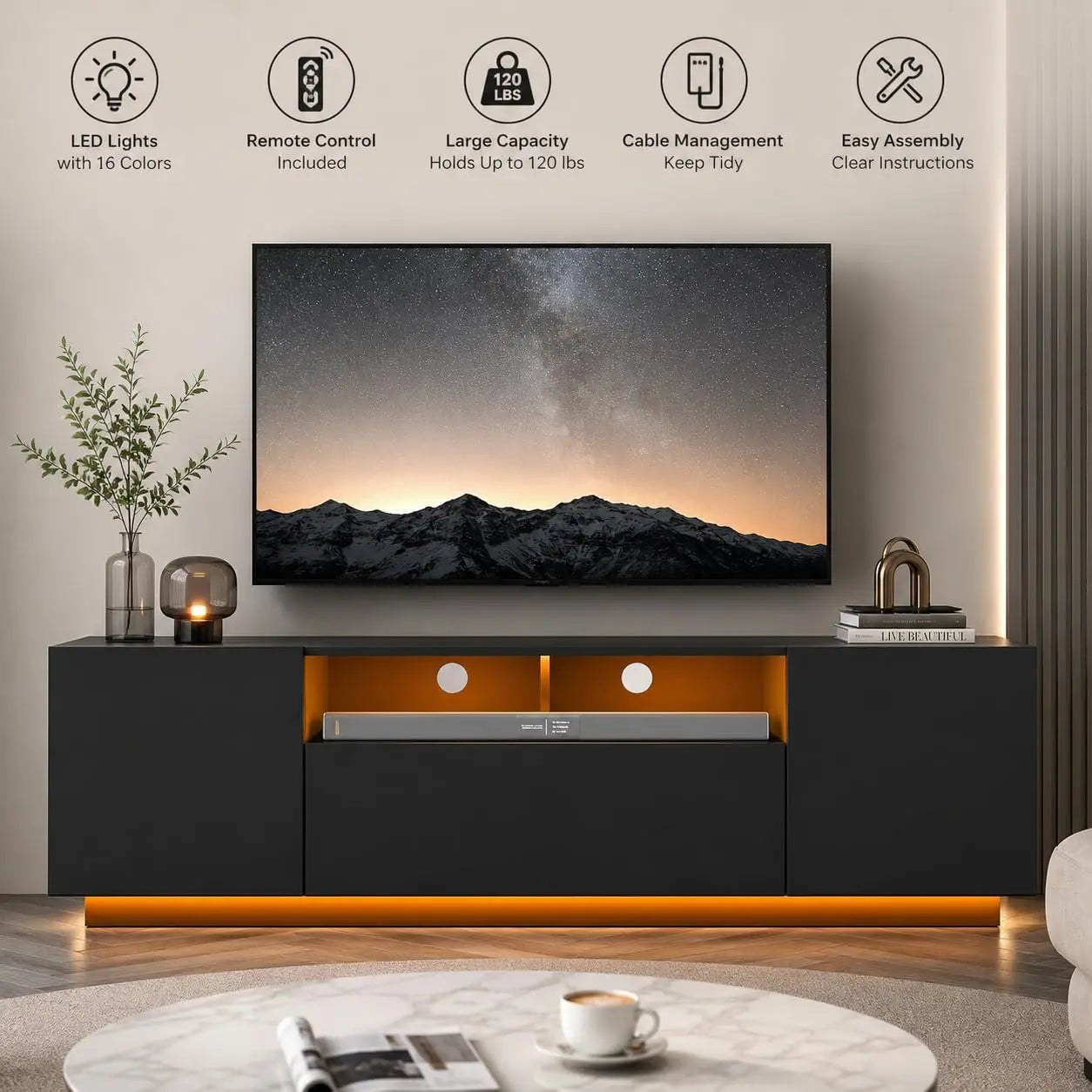 Modern TV Stand For 65 Inch TV
