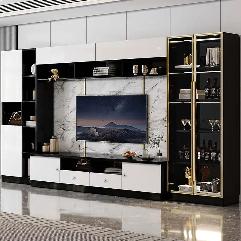 TV cabinet background wall  combination