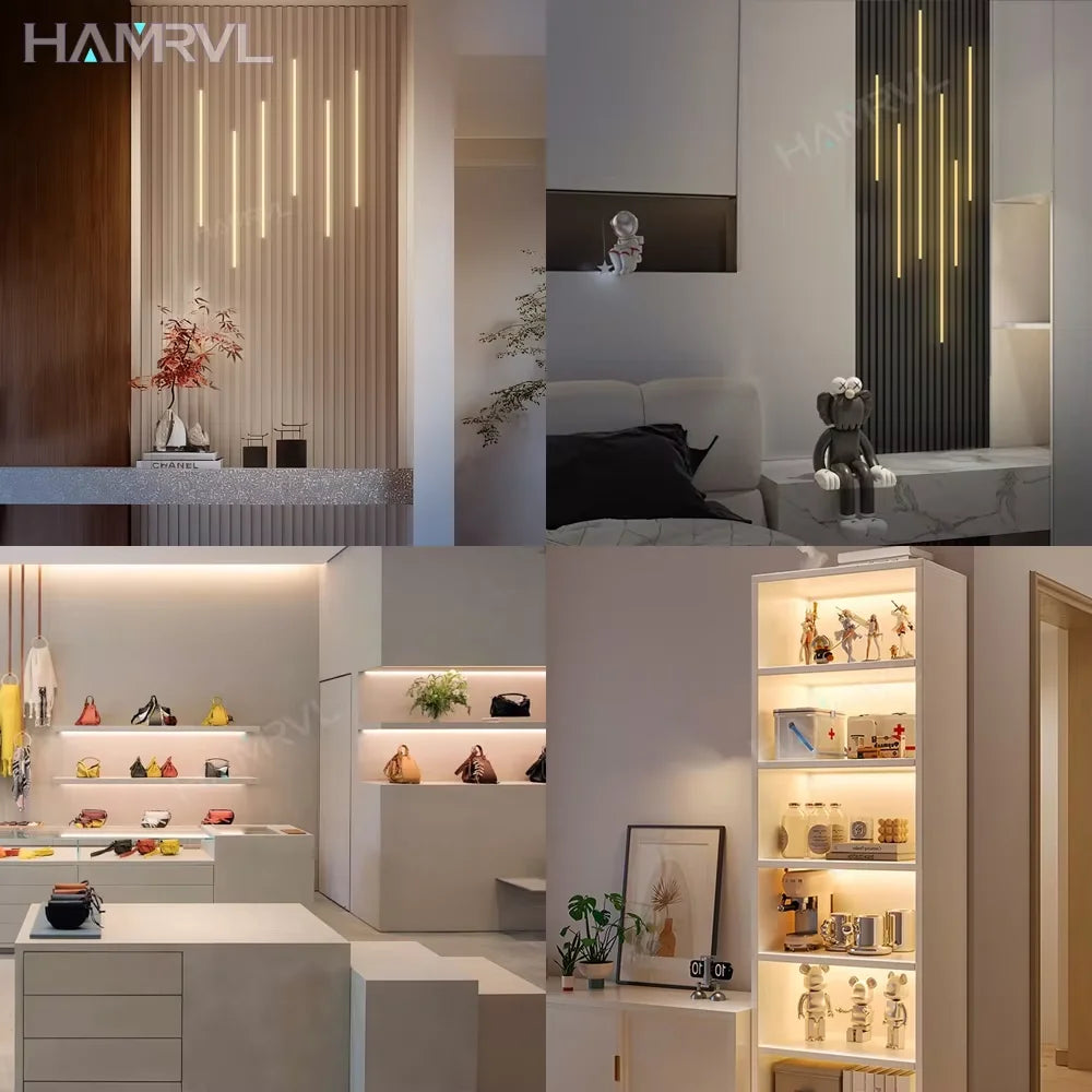 LED Light Bar for Wood Slat Wall, Recessed Touch